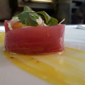 Marinated Tuna jicama- passionfruit vinaigrette - Copy