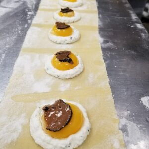 truffle uovo raviolo production 